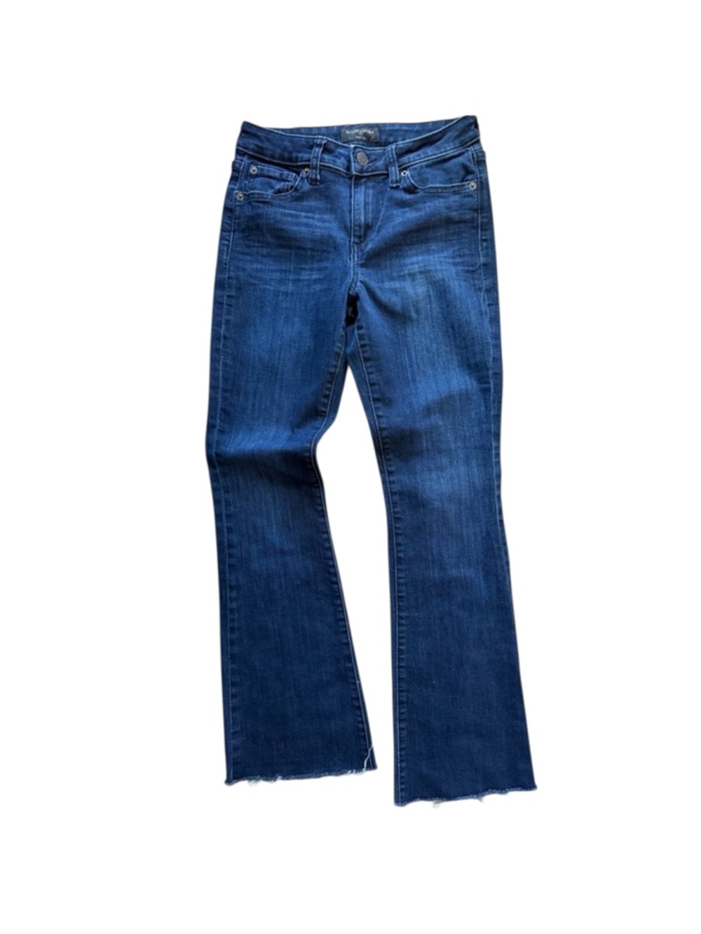Banana Republic Dark Wash Wide Leg‎ Raw Hem Denim Jeans Size 25